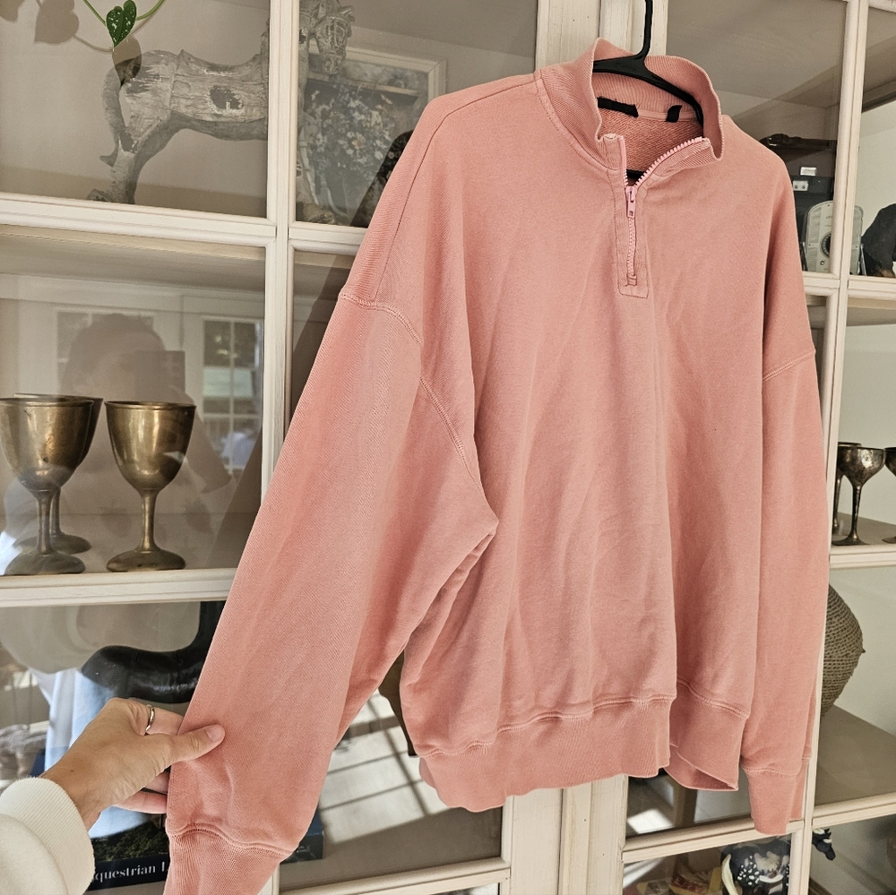 ATM Anthony Thomas Melillo Quarter Zip Terry Sweater - Picture 2 of 7